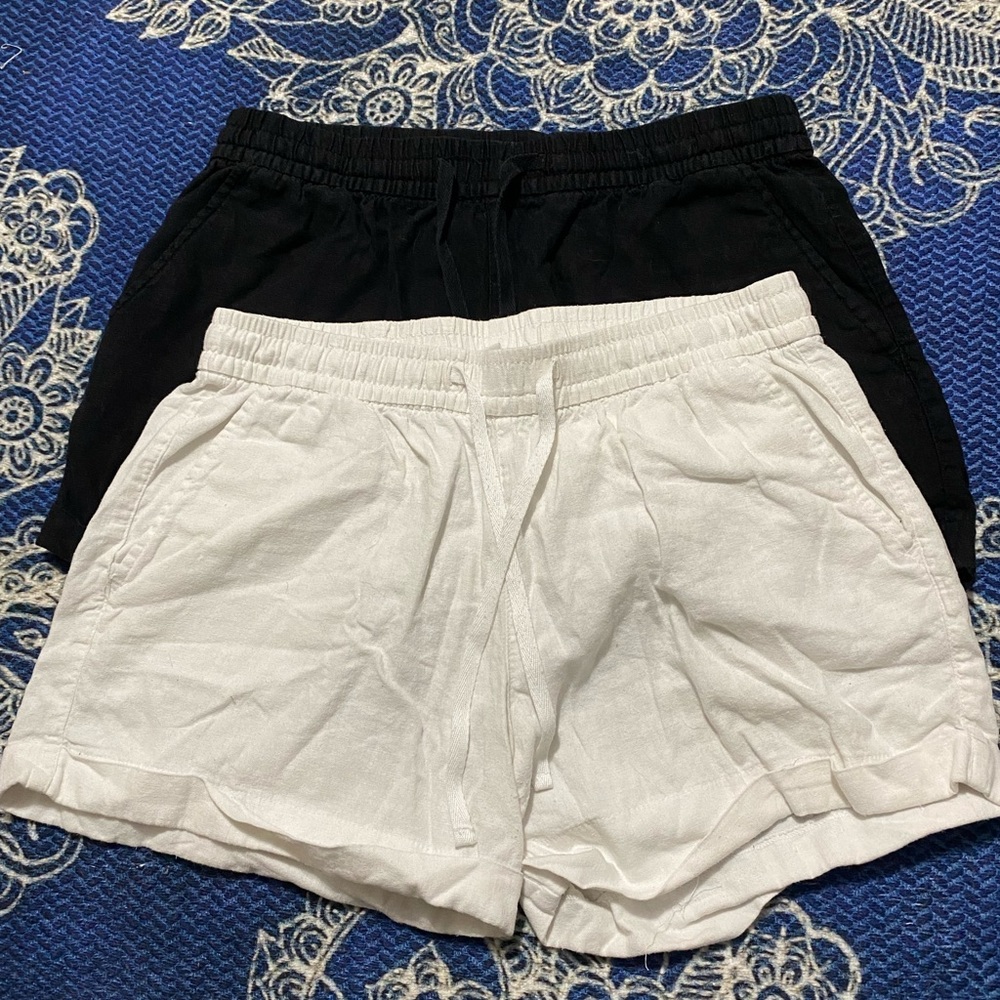 old navy linen shorts size M